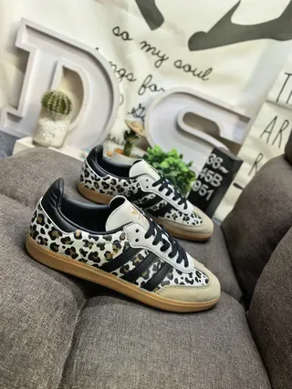 Adidas Samba Leopard-Print Lifestyle Sneakers 9