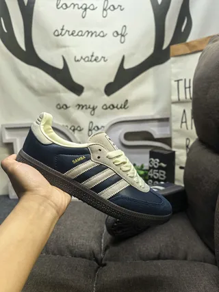Adidas Samba Navy and Cream Lifestyle Sneakers 5