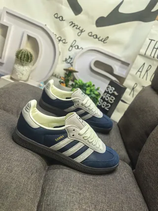 Adidas Samba Navy and Cream Lifestyle Sneakers 9