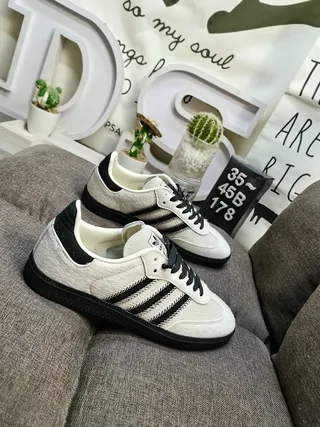 Adidas Samba Off-White and Black Lifestyle Sneakers 9
