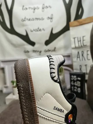 Adidas Samba Off-White and Black Lifestyle Sneakers 3