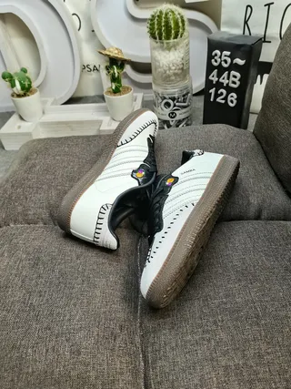 Adidas Samba Off-White and Black Lifestyle Sneakers 6