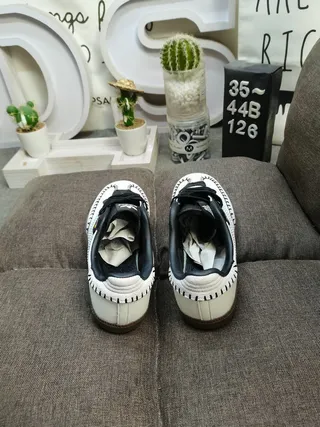 Adidas Samba Off-White and Black Lifestyle Sneakers 8