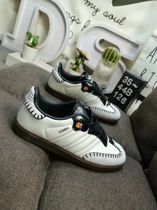 Adidas Samba Off-White and Black Lifestyle Sneakers 9