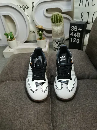 Adidas Samba Off-White and Black Lifestyle Sneakers 10