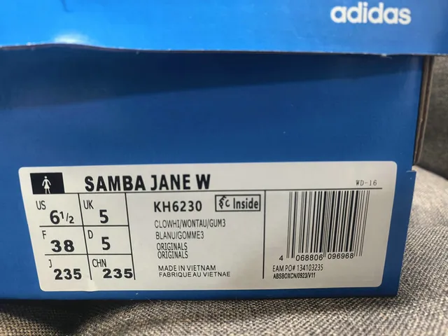 Adidas Samba Off-White Beige Scalloped Mary Jane Shoes 2