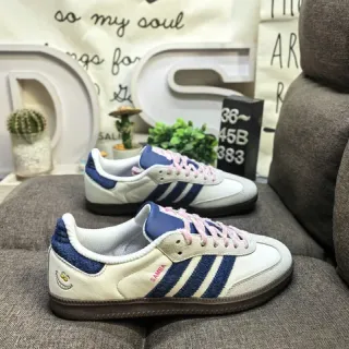Adidas Samba Off-White Navy Pink लाइफस्टाइल स्नीकर्स