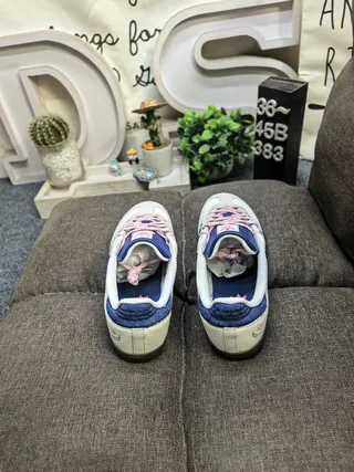 Adidas Samba Off-White Navy Pink Lifestyle Sneakers 8