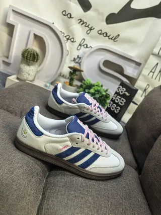 Adidas Samba Off-White Navy Pink Lifestyle Sneakers 9