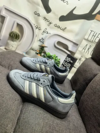 Adidas Samba OG Gray and Cream Lifestyle Sneakers 7