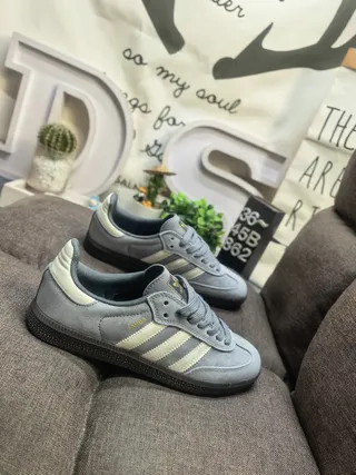 Adidas Samba OG Gray and Cream Lifestyle Sneakers 9