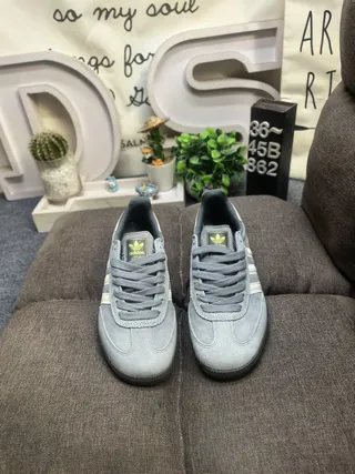 Adidas Samba OG Gray and Cream Lifestyle Sneakers 10