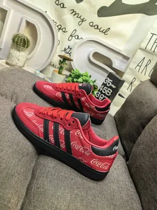 Adidas Samba OG Red Coca-Cola Print Lifestyle Sneakers 7