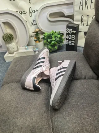 Adidas Samba Pale Pink and Black Lifestyle Sneakers 6