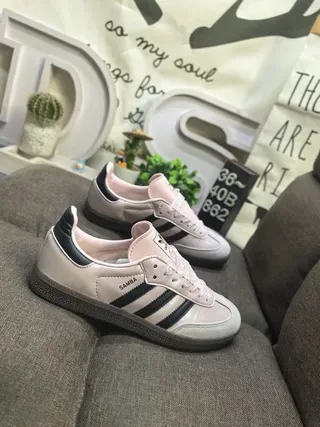 Adidas Samba Pale Pink and Black Lifestyle Sneakers 9