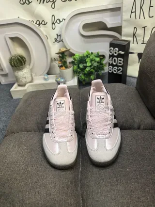 Adidas Samba Pale Pink and Black Lifestyle Sneakers 10