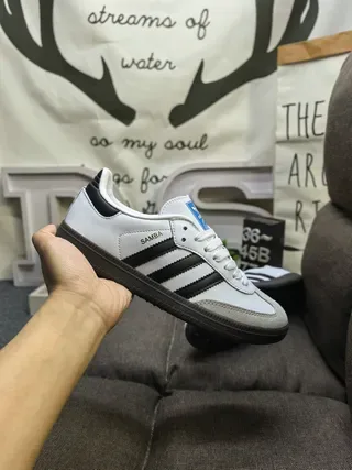 Adidas Samba Tênis Lifestyle Branco e Preto 5