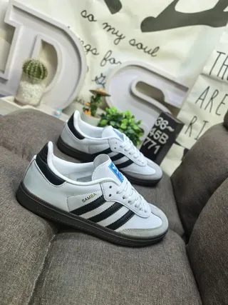 Adidas Samba Tênis Lifestyle Branco e Preto 9