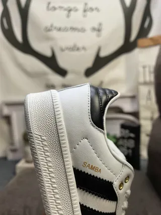 Adidas Samba White and Black Lifestyle Sneakers 4