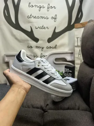 Adidas Samba White and Black Lifestyle Sneakers 6