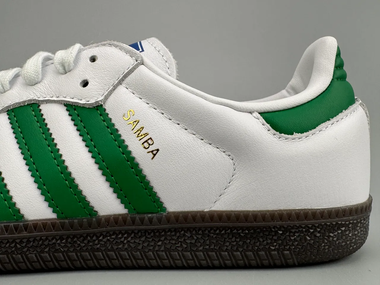 Adidas Samba White Green Suede Toe Lifestyle Sneakers 7