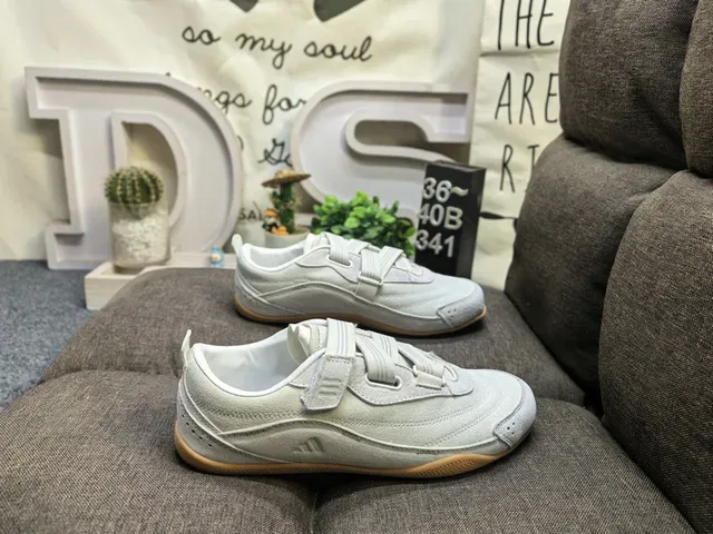 Adidas Silver Gray Metallic Synthetic Upper Dual Velcro Strap Closure Lifestyle Sneakers 21