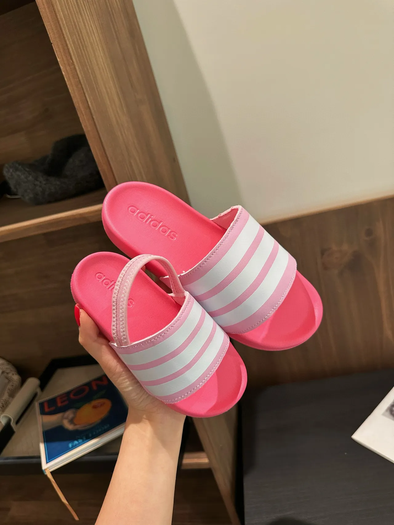Adidas Slide Three-Stripe Strap Slippers 5