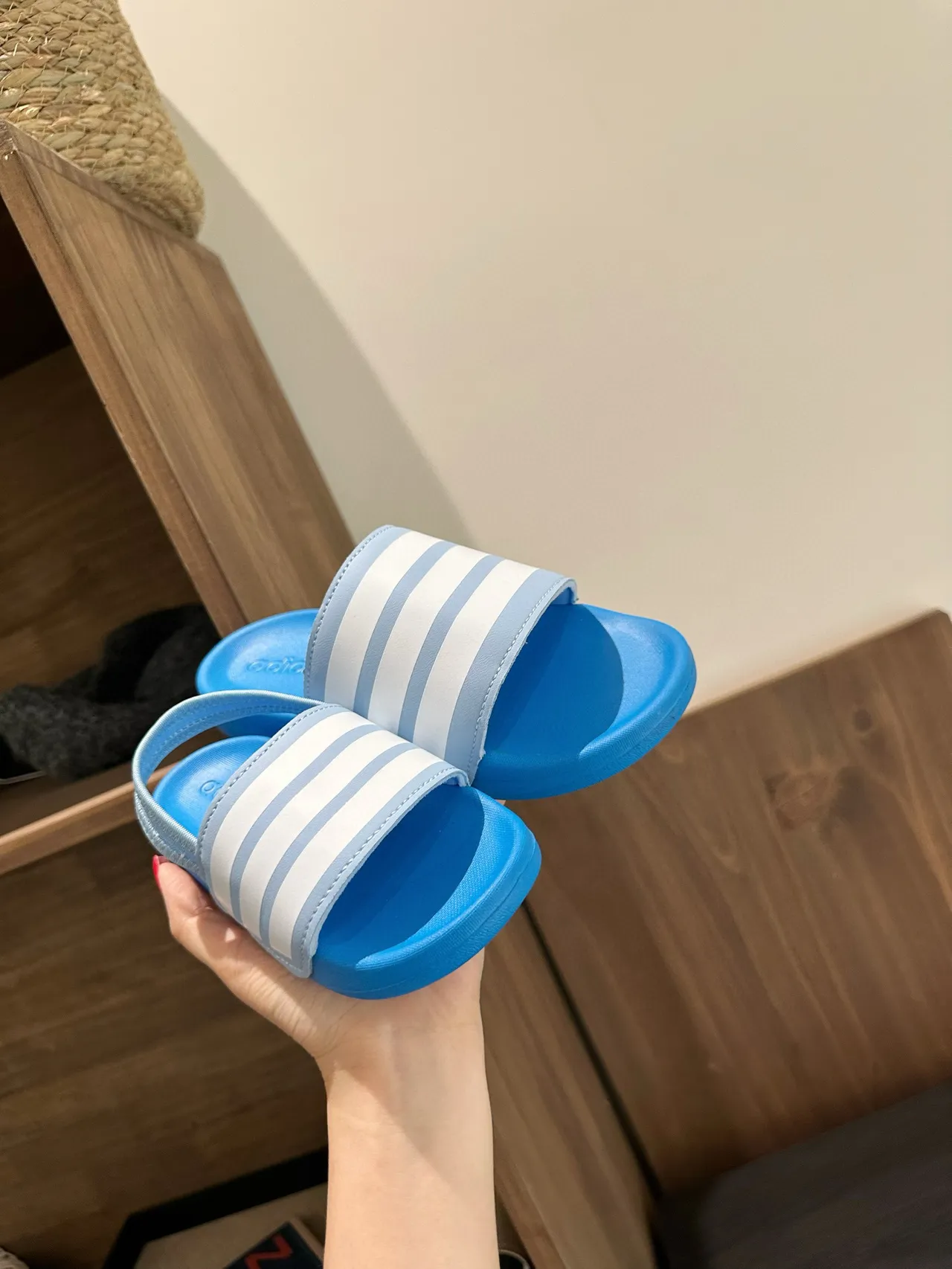 Adidas Slide Three-Stripe Strap Slippers 12