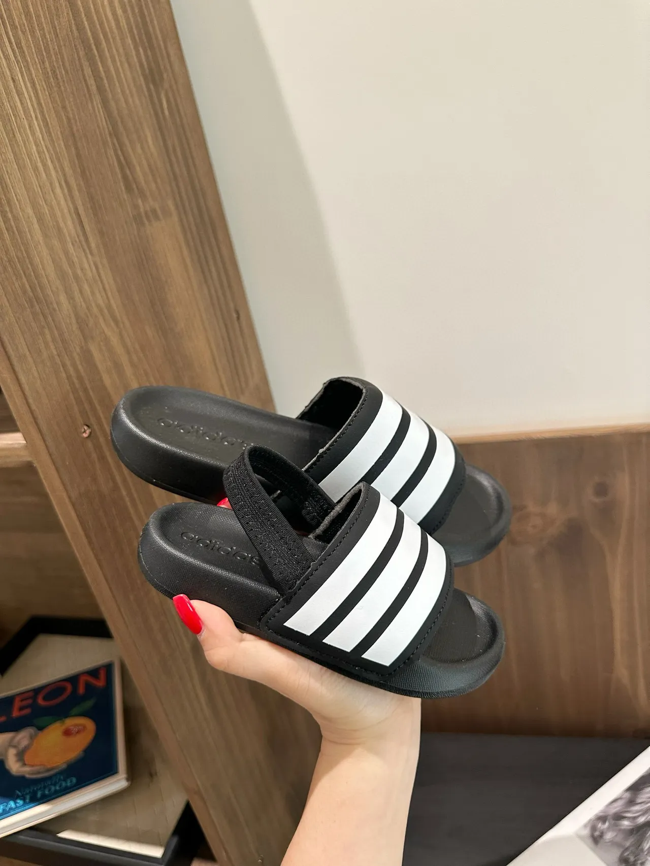 Adidas Slide Three-Stripe Strap Slippers 23