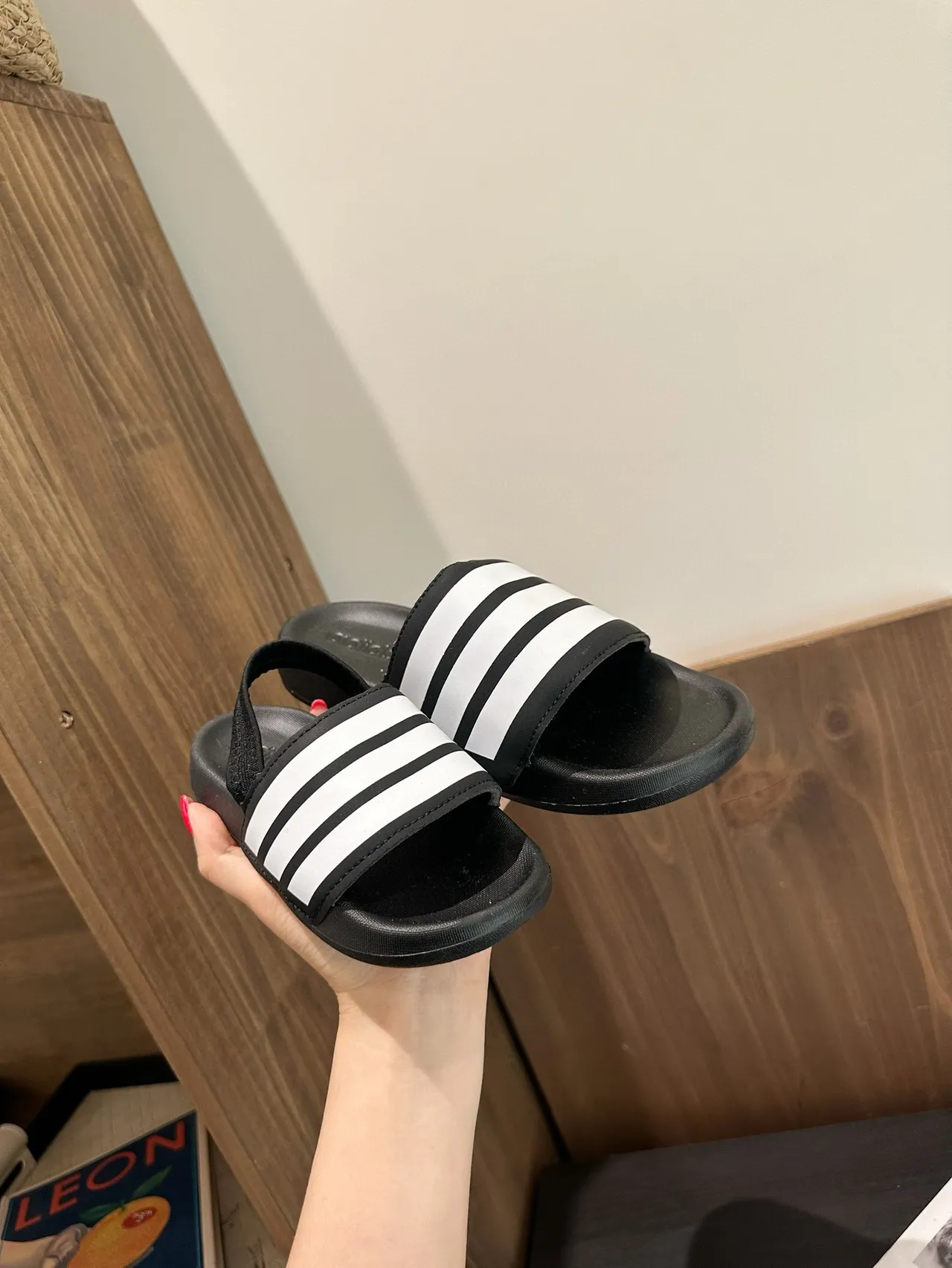 Adidas Slide Three-Stripe Strap Slippers 24