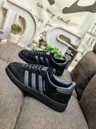 Adidas Spezial Black and Gray Suede Lifestyle Sneakers 7