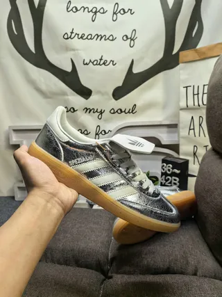 Adidas Spezial Gray Suede White Stripe Gum Sole Lifestyle Sneakers 5
