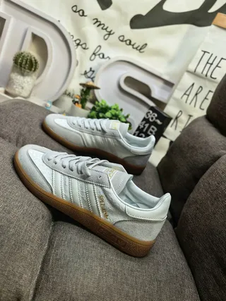 Adidas Spezial Gray Suede White Stripe Gum Sole Lifestyle Sneakers 17