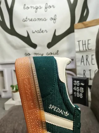 Adidas Spezial Green Corduroy Lifestyle Sneakers 3