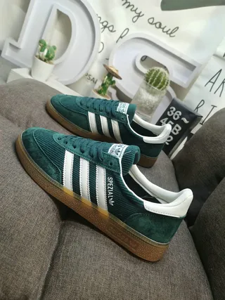 Adidas Spezial Green Corduroy Lifestyle Sneakers 7
