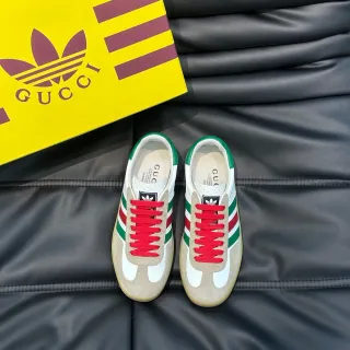 Adidas Spezial Gucci Collaboration White Beige Green Red Lifestyle Sneakers