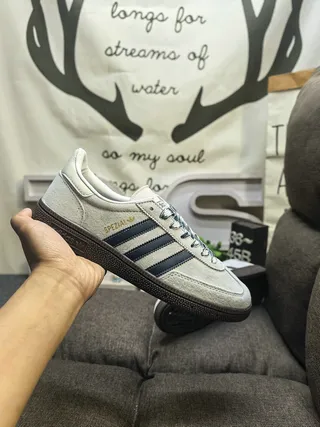 Adidas Spezial Light Gray and Blue Suede Lifestyle Sneakers 5
