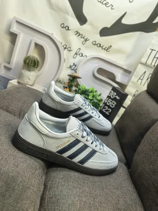 Adidas Spezial Light Gray and Blue Suede Lifestyle Sneakers 9