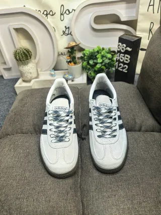 Adidas Spezial Light Gray and Blue Suede Lifestyle Sneakers 10