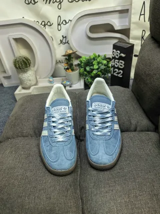 Adidas Spezial Light Gray and Blue Suede Lifestyle Sneakers 20