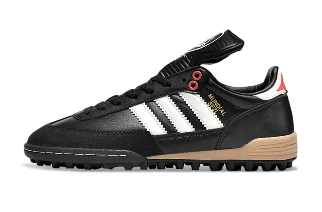 Adidas Spezial Mundial SPZL أسود أبيض أحمر حذاء كرة القدم للعشب الصناعي 7