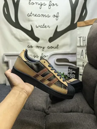 Adidas Superstar Beige Olive Brown Lifestyle Sneakers 5