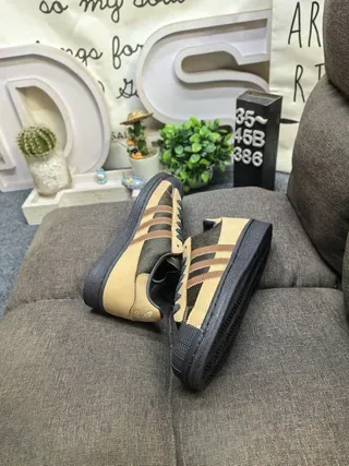 Adidas Superstar Beige Olive Brown Lifestyle Sneakers 6