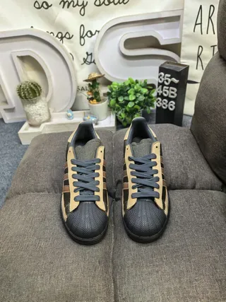 Adidas Superstar Beige Olive Brown Lifestyle Sneakers 10