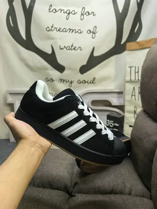 Adidas Superstar Black and White Lifestyle Sneakers 5