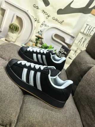 Adidas Superstar Black and White Lifestyle Sneakers 7