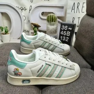 Adidas Superstar Dumbo Collaboration Off-White Mint Green Lifestyle Sneakers