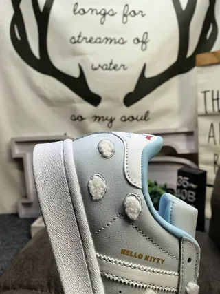 Adidas Superstar Hello Kitty Light Gray Sky Blue Lifestyle Sneakers 3