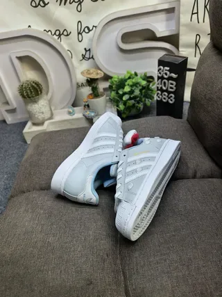 Adidas Superstar Hello Kitty Light Gray Sky Blue Lifestyle Sneakers 6