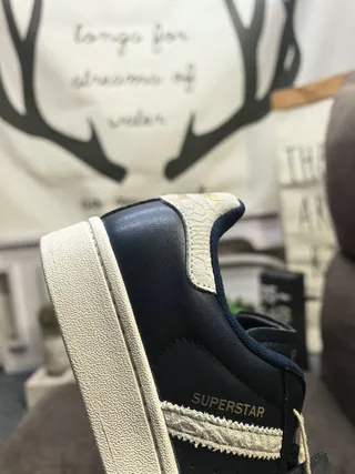 Adidas Superstar Navy and White Lifestyle Sneakers 3